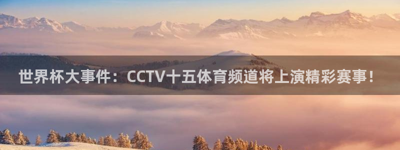 龙门直播间在线观看：世界杯大事件：CCTV十五体育频道将上演精彩赛事！
